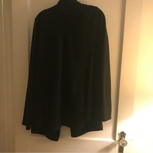 Black Cozy Sweatshirt Jacket: Large; by Saturday Sunday; Open front